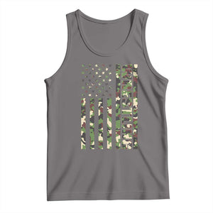 Wrestling American Flag Camo Wrestler Tank Top TS10 Deep Heather Print Your Wear
