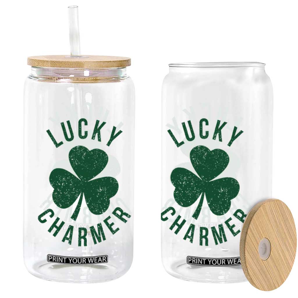 Funny Irish St Patricks Day Shamrock Glass Can Lucky Charmer TS10 Print Your Wear