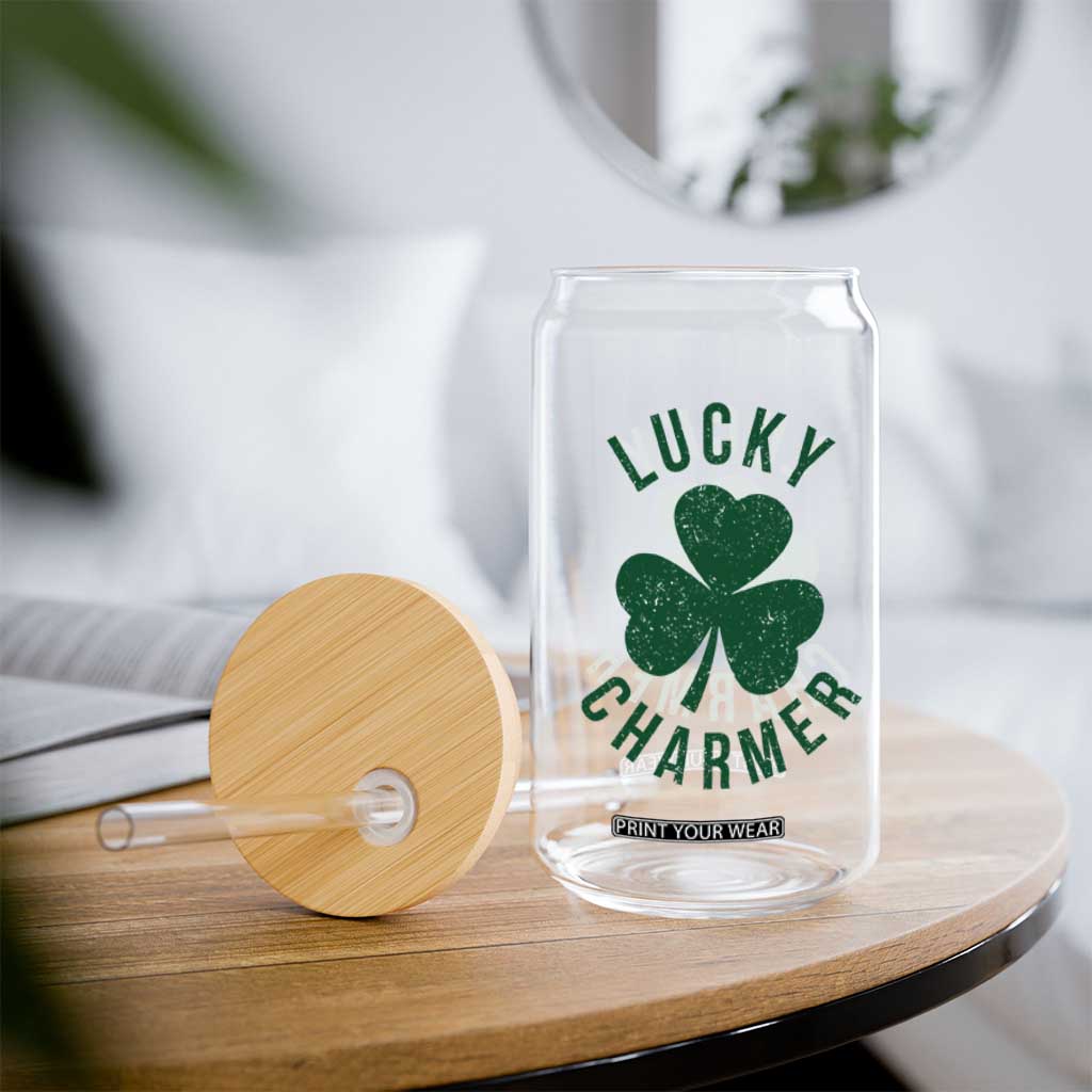 Funny Irish St Patricks Day Shamrock Glass Can Lucky Charmer TS10 Print Your Wear