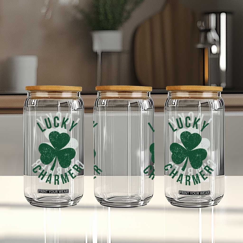 Funny Irish St Patricks Day Shamrock Glass Can Lucky Charmer TS10 Print Your Wear