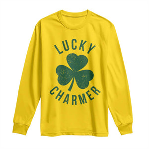Funny Irish St Patricks Day Shamrock Long Sleeve Shirt Lucky Charmer TS10 Daisy Print Your Wear