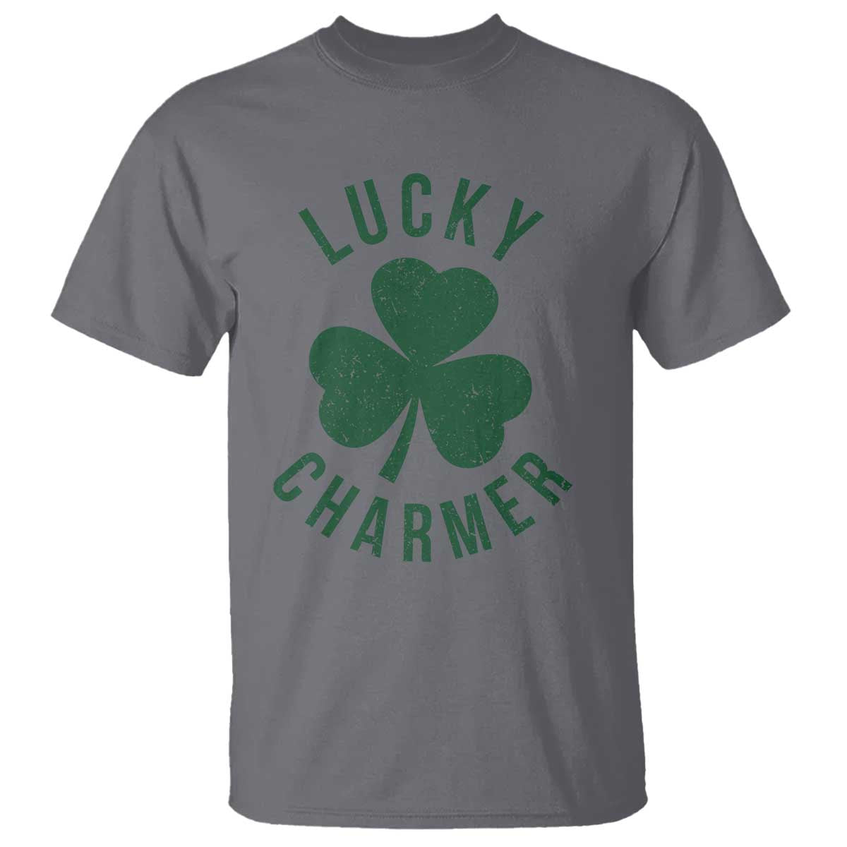 Funny Irish St Patricks Day Shamrock T Shirt Lucky Charmer TS10 Charcoal Print Your Wear