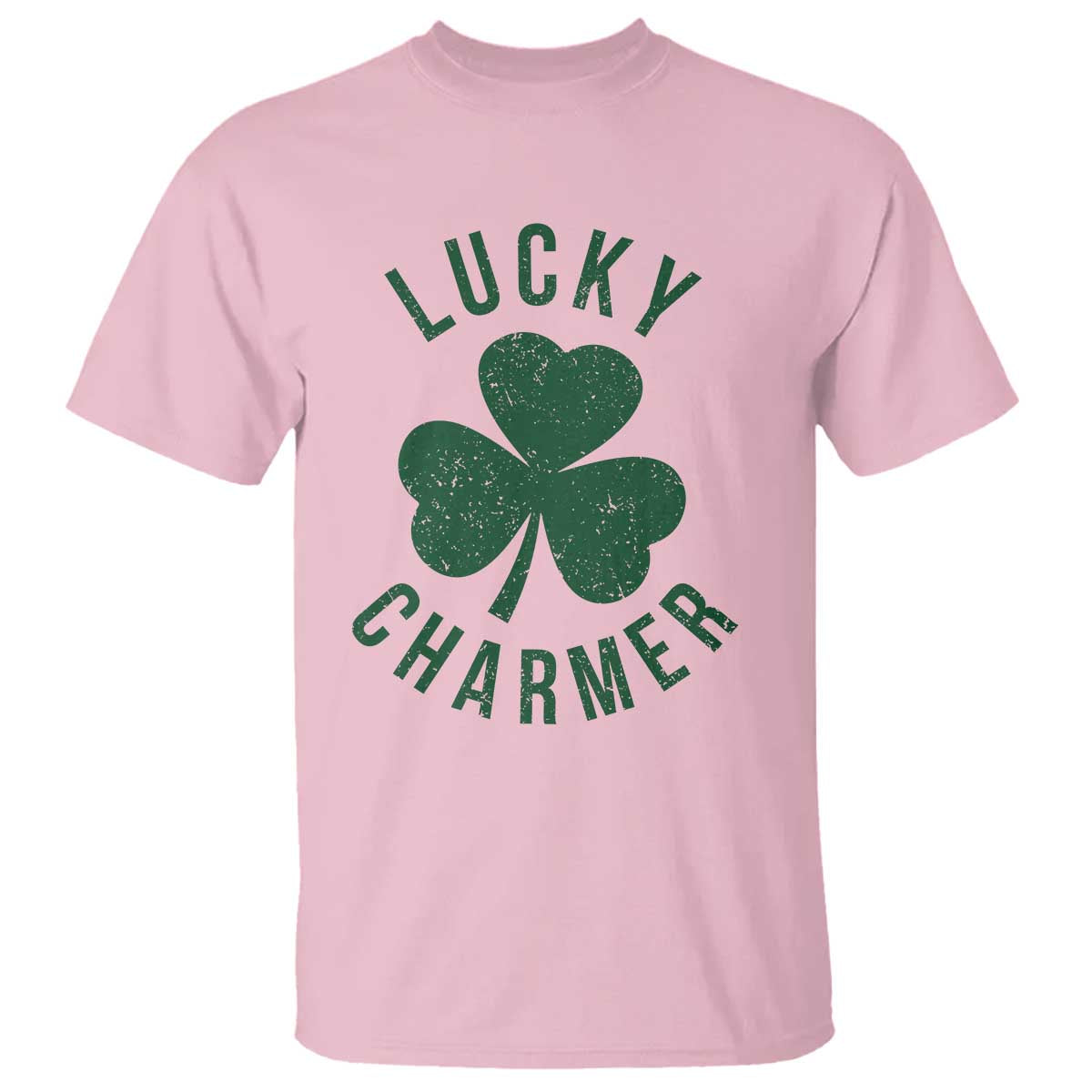 Funny Irish St Patricks Day Shamrock T Shirt Lucky Charmer TS10 Light Pink Print Your Wear