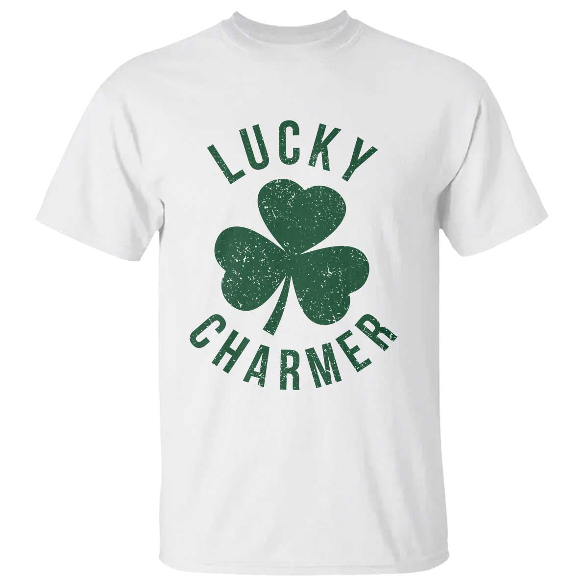 Funny Irish St Patricks Day Shamrock T Shirt Lucky Charmer TS10 White Print Your Wear