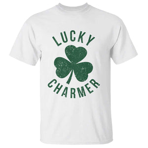 Funny Irish St Patricks Day Shamrock T Shirt Lucky Charmer TS10 White Print Your Wear
