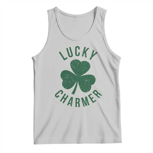 Funny Irish St Patricks Day Shamrock Tank Top Lucky Charmer TS10 Ash Print Your Wear