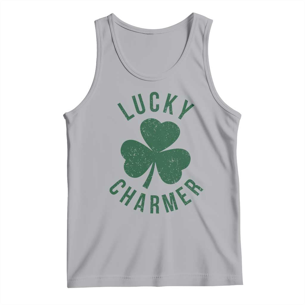 Funny Irish St Patricks Day Shamrock Tank Top Lucky Charmer TS10 Athletic Heather Print Your Wear
