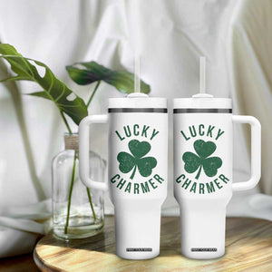 Funny Irish St Patricks Day Shamrock Tumbler With Handle Lucky Charmer TS10 Print Your Wear