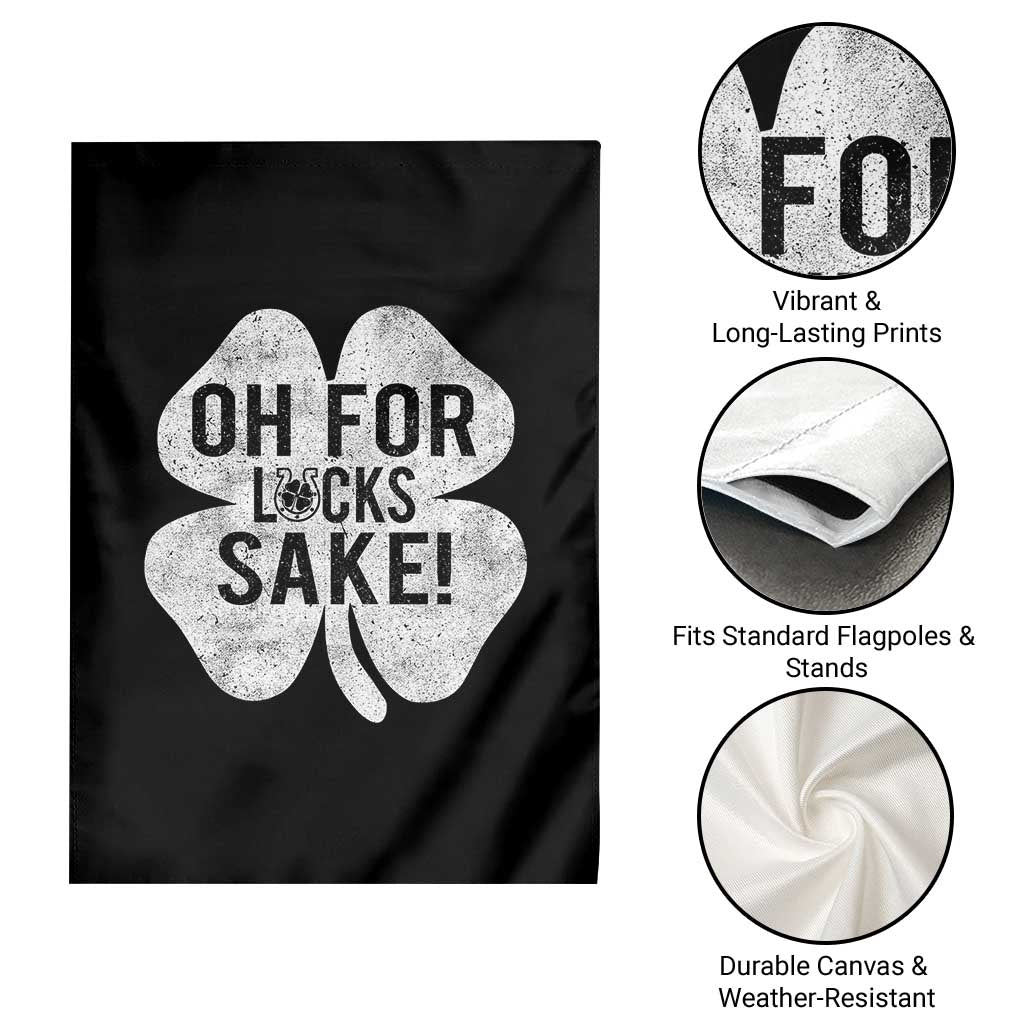 Funny Irish St Patricks Day Shamrock Garden Flag Oh For Lucks Sake TS10 Print Your Wear