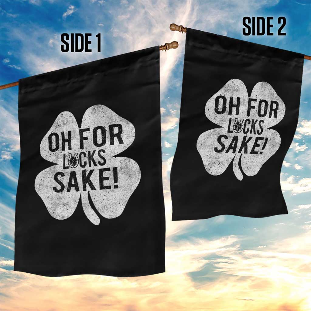 Funny Irish St Patricks Day Shamrock Garden Flag Oh For Lucks Sake TS10 Print Your Wear