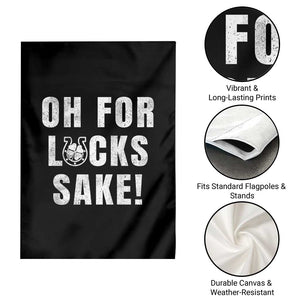 Funny Irish St Patricks Day Garden Flag Oh For Lucks Sake Shamrock TS10 Print Your Wear
