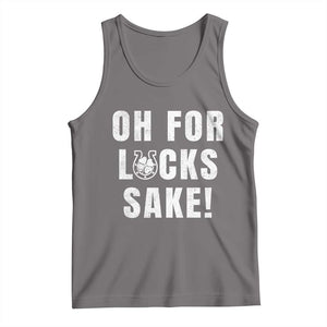 Funny Irish St Patricks Day Tank Top Oh For Lucks Sake Shamrock TS10 Deep Heather Print Your Wear