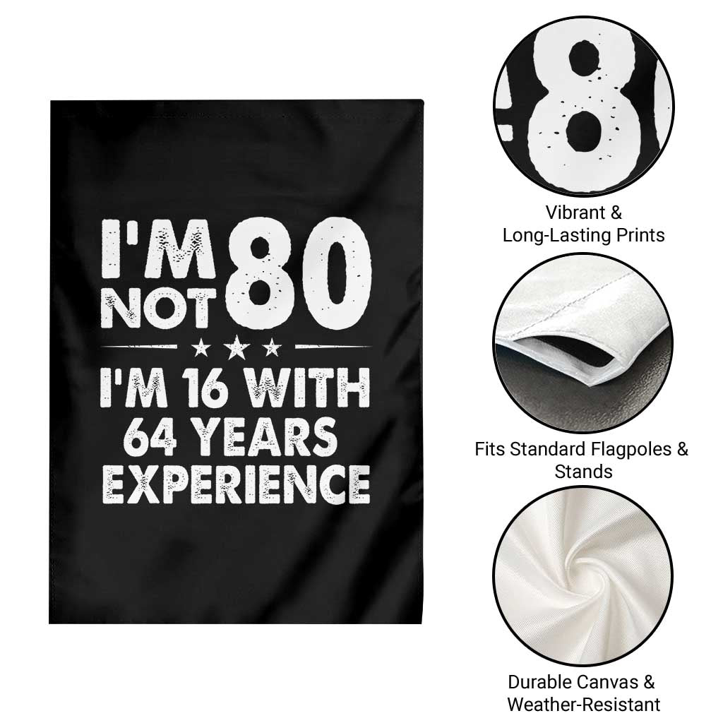 80th Birthday Garden Flag Funny Saying Retro Vintage 80 Year Old Gift TS10 Print Your Wear