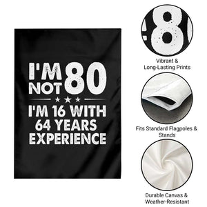 80th Birthday Garden Flag Funny Saying Retro Vintage 80 Year Old Gift TS10 Print Your Wear