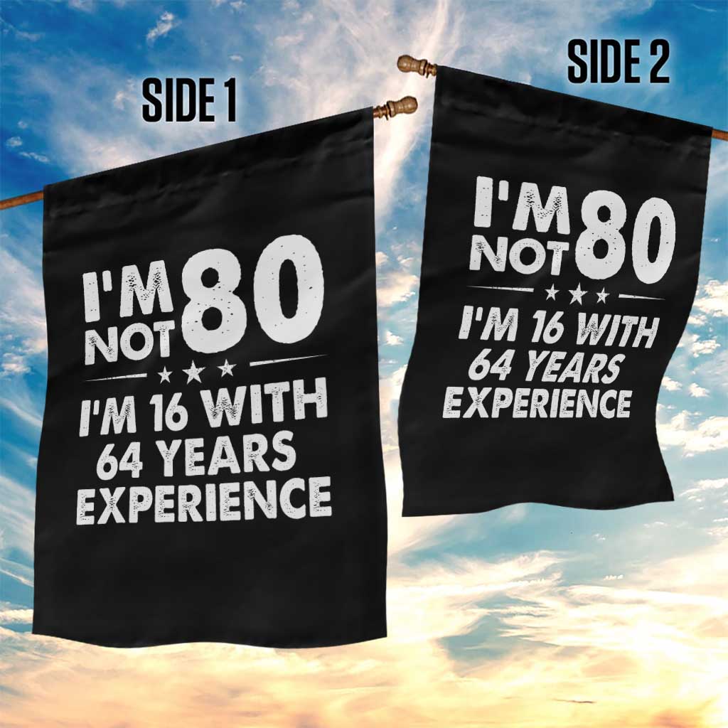 80th Birthday Garden Flag Funny Saying Retro Vintage 80 Year Old Gift TS10 Print Your Wear