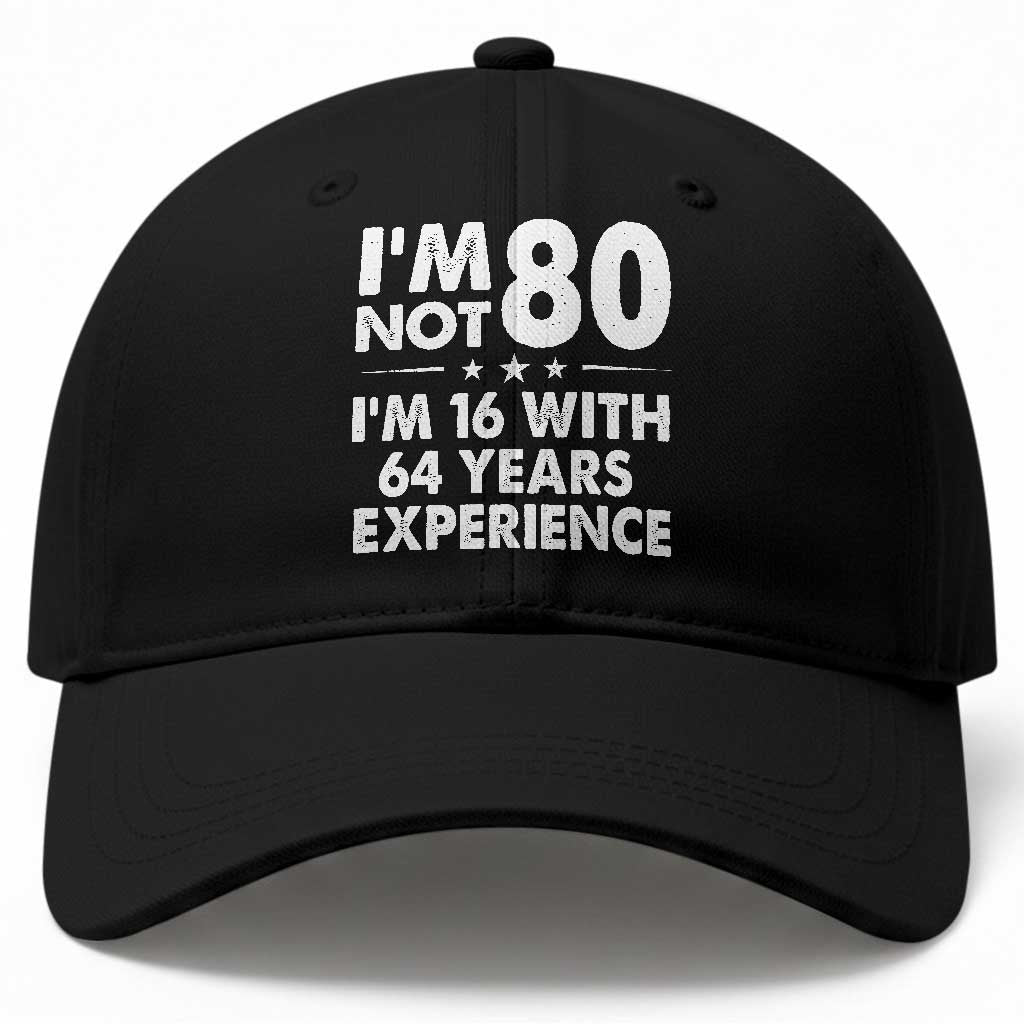 80th Birthday Baseball Cap Funny Saying Retro Vintage 80 Year Old Gift TS10 Print Your Wear