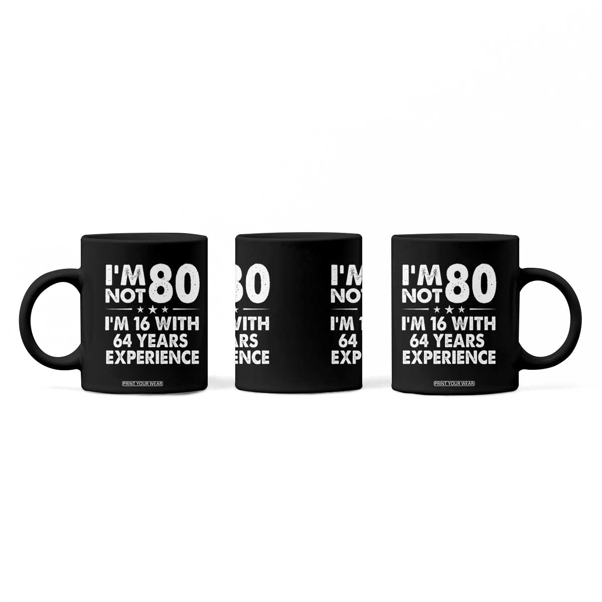 80th Birthday Coffee Mug Funny Saying Retro Vintage 80 Year Old Gift TS10 Print Your Wear