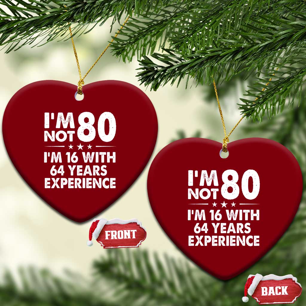 80th Birthday Ceramic Ornament Funny Saying Retro Vintage 80 Year Old Gift TS10 Print Your Wear