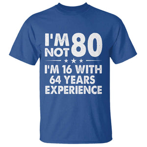 80th Birthday T Shirt Funny Saying Retro Vintage 80 Year Old Gift TS10 Royal Blue Print Your Wear