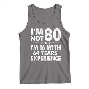 80th Birthday Tank Top Funny Saying Retro Vintage 80 Year Old Gift TS10 Deep Heather Print Your Wear