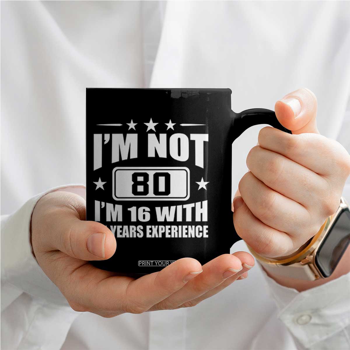 80th Birthday Coffee Mug Funny Saying 80 Year Old Gift TS10 Print Your Wear