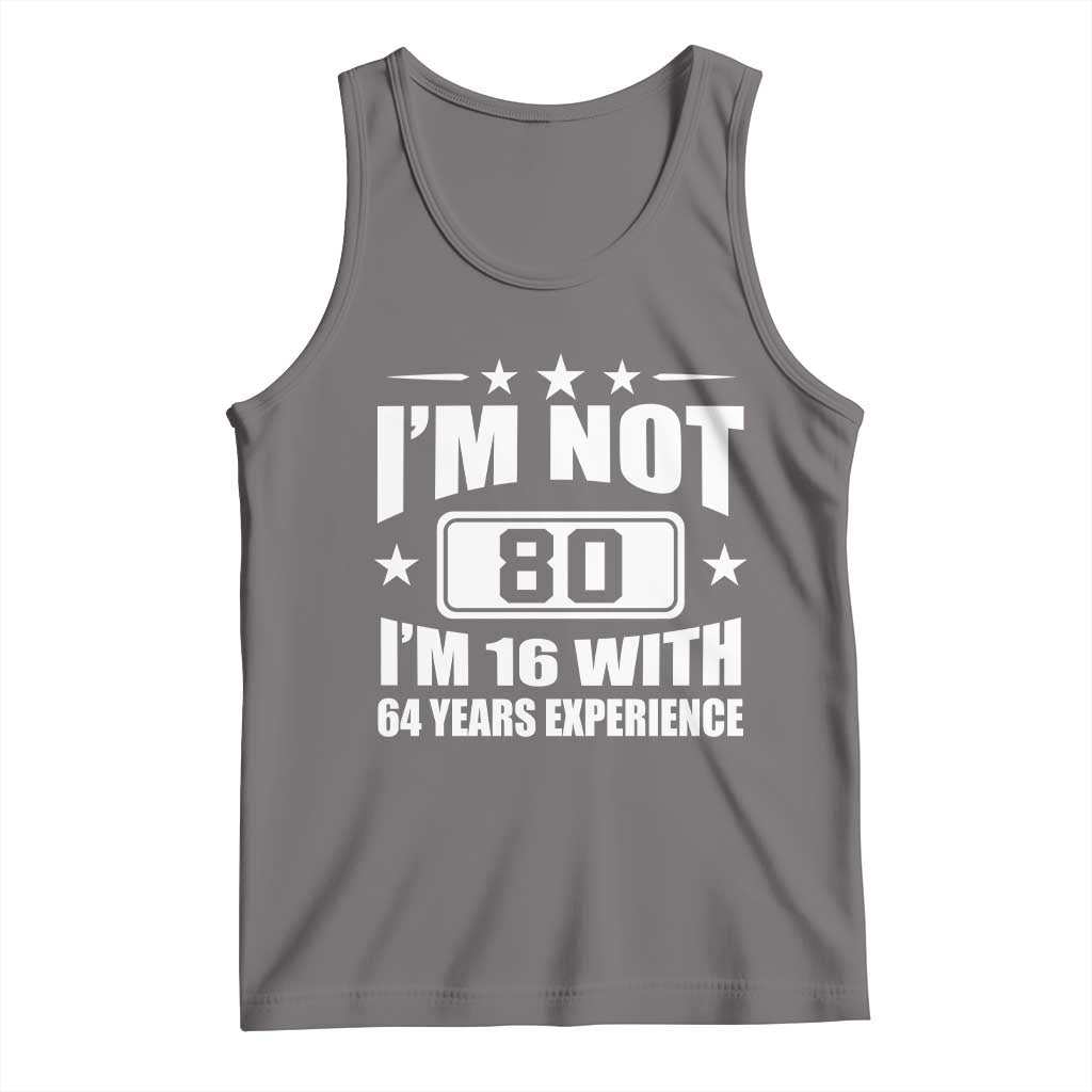 80th Birthday Tank Top Funny Saying 80 Year Old Gift TS10 Deep Heather Print Your Wear
