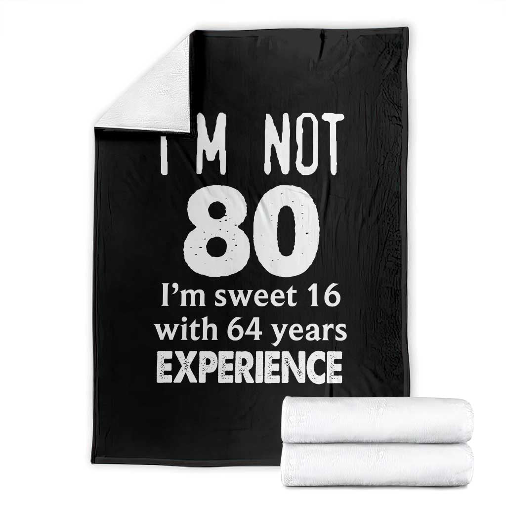80th Birthday Throw Blanket Funny 80 Year Old Gift TS10 Black Print Your Wear