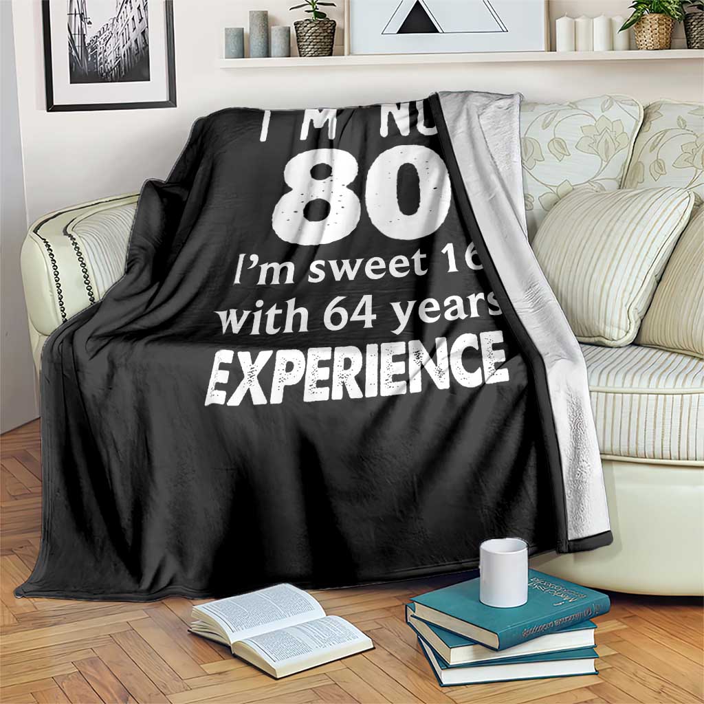 80th Birthday Throw Blanket Funny 80 Year Old Gift TS10 Print Your Wear