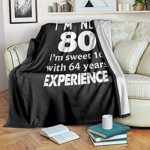80th Birthday Throw Blanket Funny 80 Year Old Gift TS10 Print Your Wear