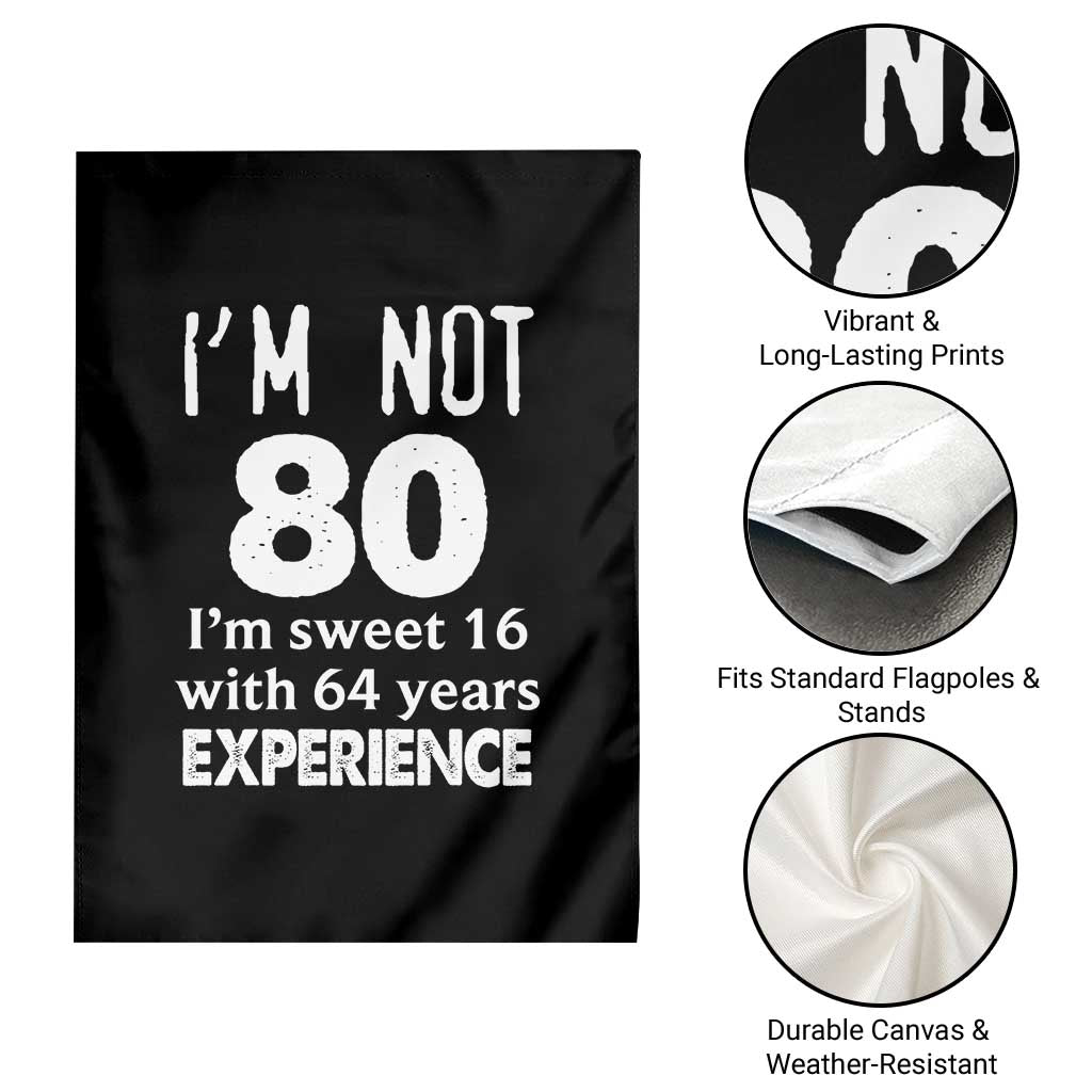 80th Birthday Garden Flag Funny 80 Year Old Gift TS10 Print Your Wear
