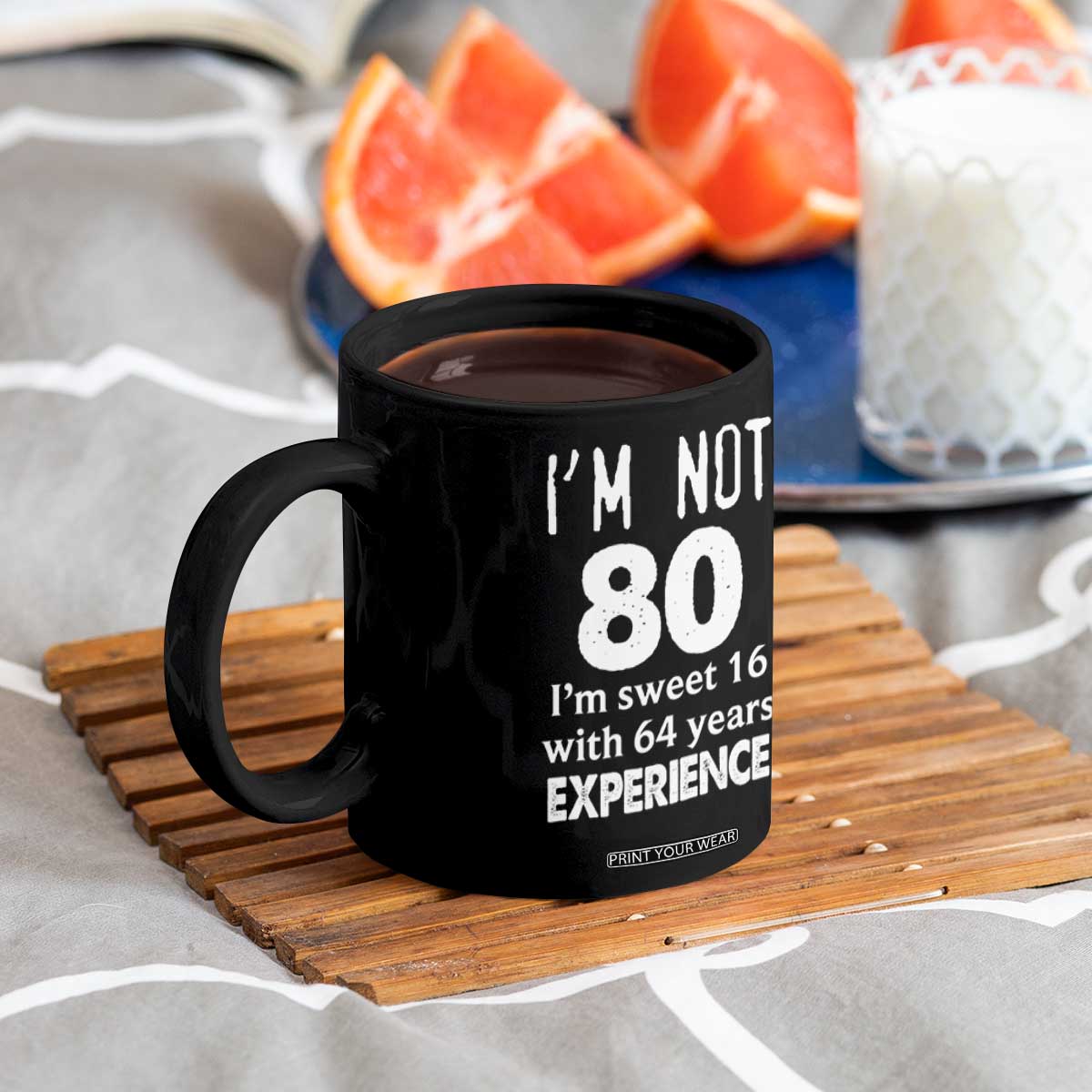 80th Birthday Coffee Mug Funny 80 Year Old Gift TS10 Print Your Wear