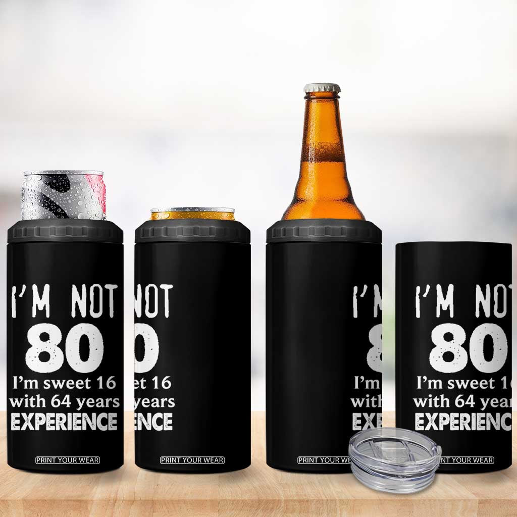 80th Birthday 4 in 1 Can Cooler Tumbler Funny 80 Year Old Gift TS10 Print Your Wear