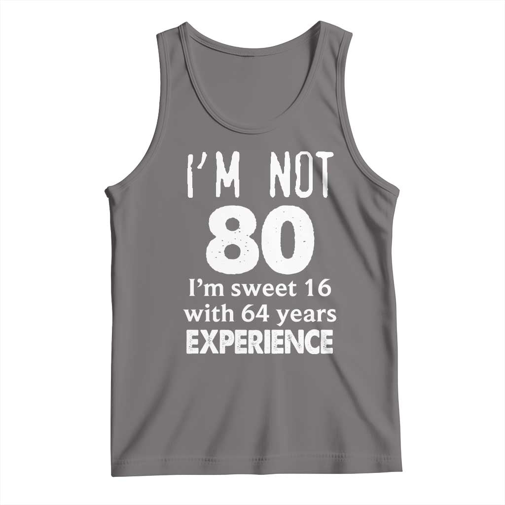 80th Birthday Tank Top Funny 80 Year Old Gift TS10 Deep Heather Print Your Wear
