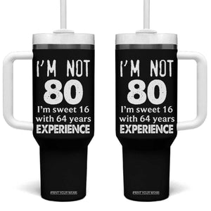 80th Birthday Tumbler With Handle Funny 80 Year Old Gift TS10 One Size: 40 oz Black Print Your Wear