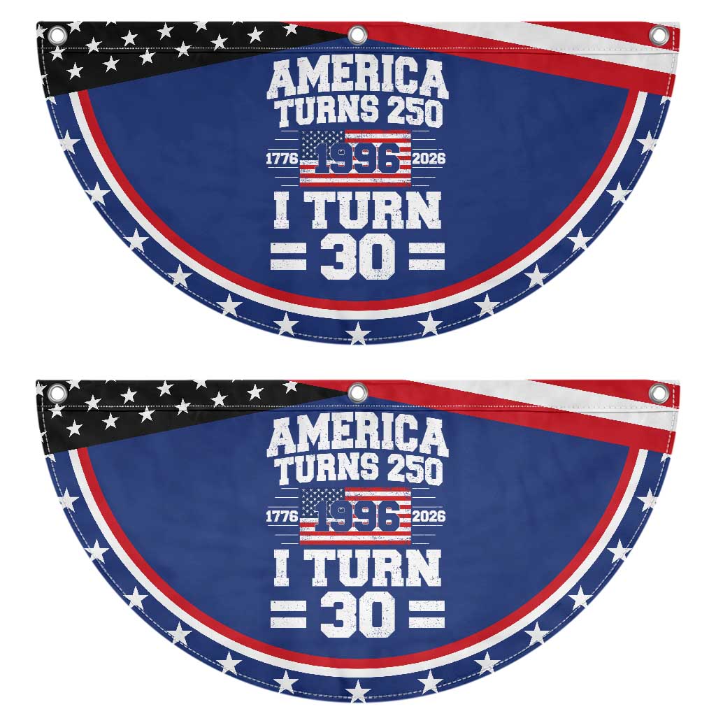 America Turns 250 I Turn 30 Patriotic Fan Flag Vintage 1996 30th Birthday 250th Anniversary USA Flag 30 Year Old Gift TS10 2pcs pack Classic Navy Print Your Wear