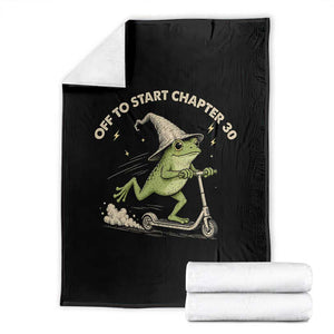 30th Birthday Frog Throw Blanket Off To Start Chapter 30 TS10 Black Print Your Wear