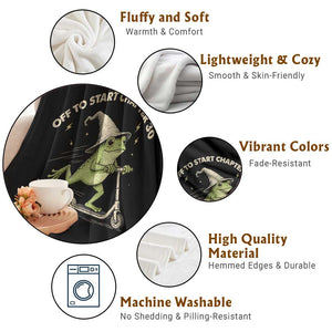 30th Birthday Frog Throw Blanket Off To Start Chapter 30 TS10 Print Your Wear