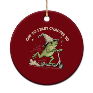 30th Birthday Frog Ceramic Ornament Off To Start Chapter 30 TS10 1pc Red Print Your Wear