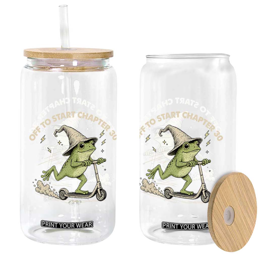 30th Birthday Frog Glass Can Off To Start Chapter 30 TS10 Print Your Wear