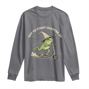 30th Birthday Frog Long Sleeve Shirt Off To Start Chapter 30 TS10 Charcoal Print Your Wear