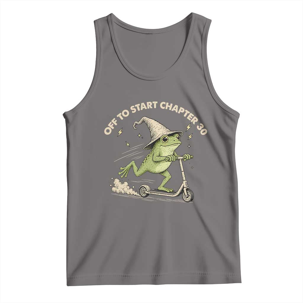 30th Birthday Frog Tank Top Off To Start Chapter 30 TS10 Deep Heather Print Your Wear