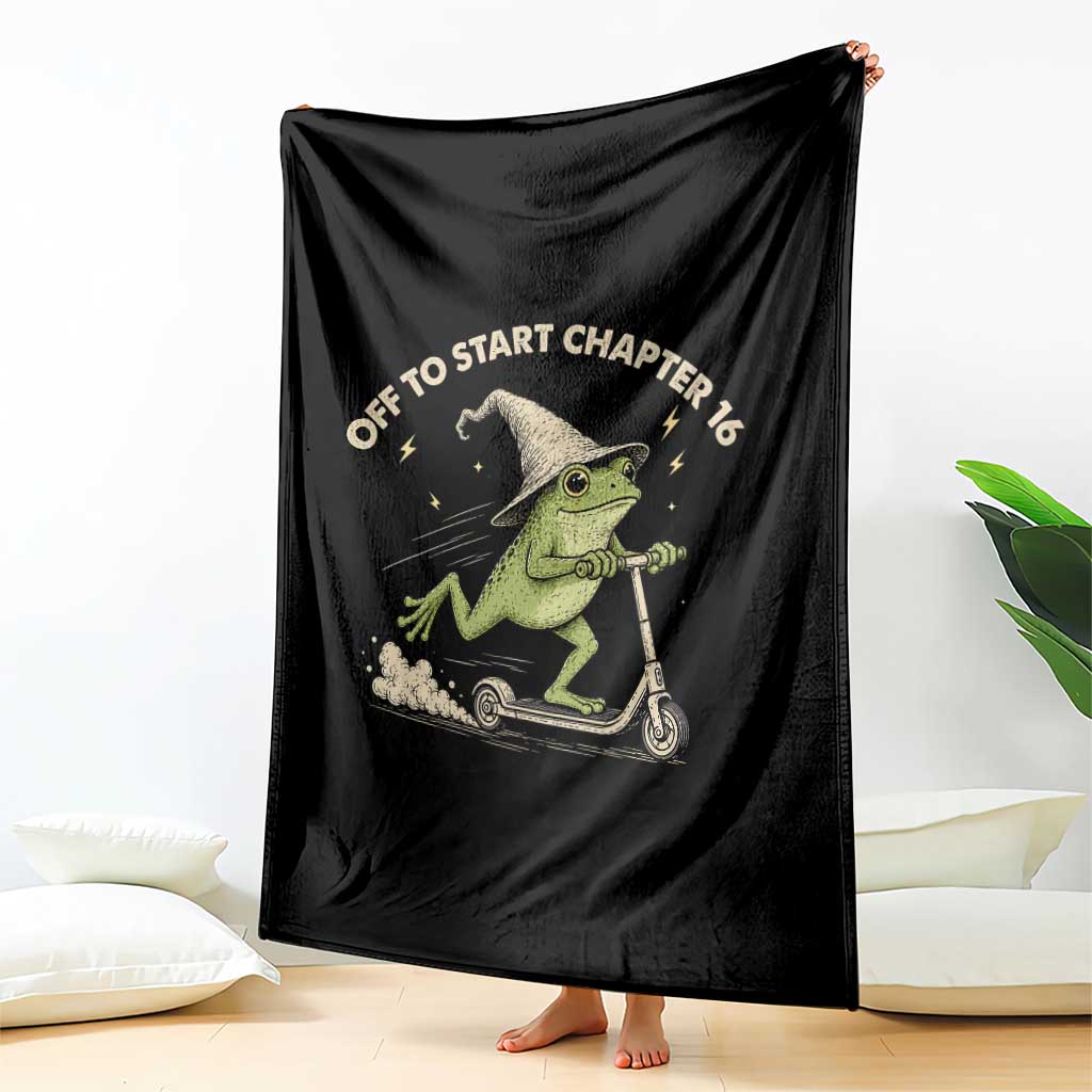 16th Birthday Frog Throw Blanket Funny 16 Year Old Gift