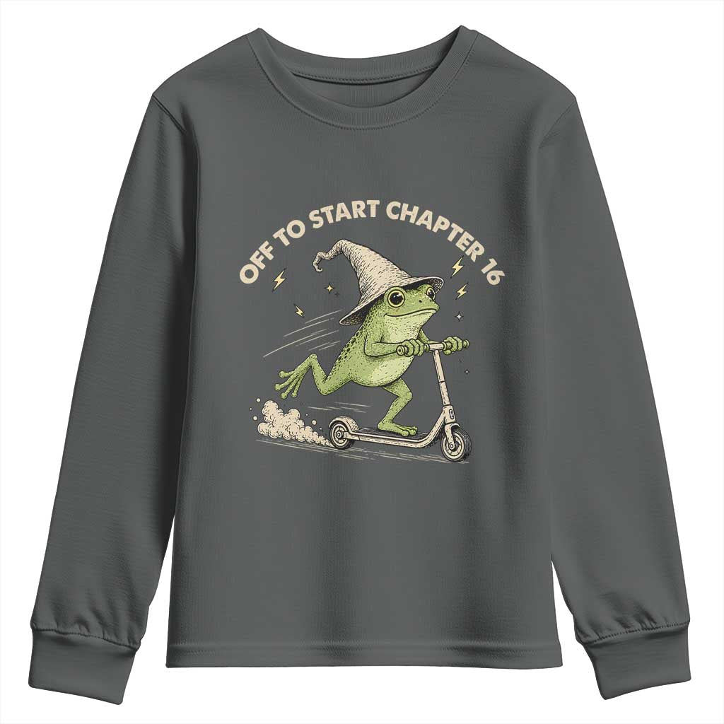16th Birthday Frog Youth Sweatshirt Funny 16 Year Old Gift