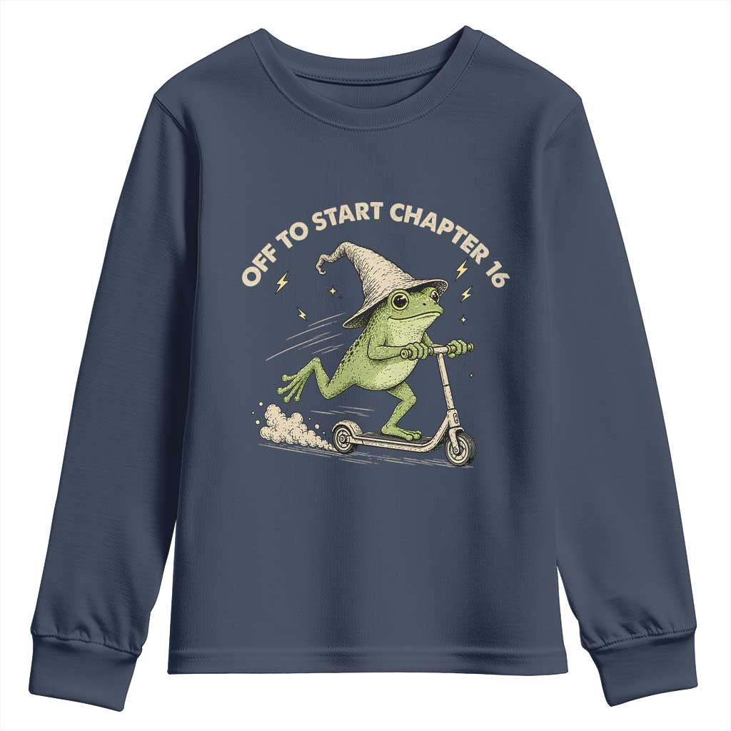 16th Birthday Frog Youth Sweatshirt Funny 16 Year Old Gift