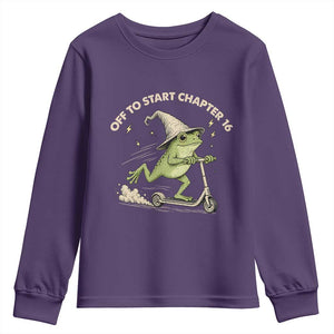 16th Birthday Frog Youth Sweatshirt Funny 16 Year Old Gift