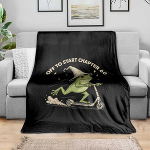 60th Birthday Frog Throw Blanket Funny 60 Year Old Gift