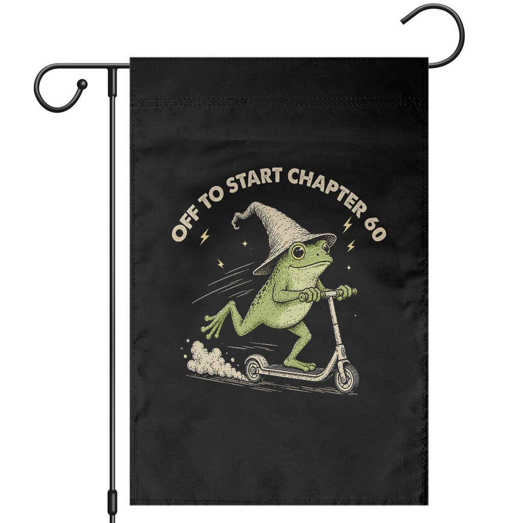 60th Birthday Frog Garden Flag Funny 60 Year Old Gift