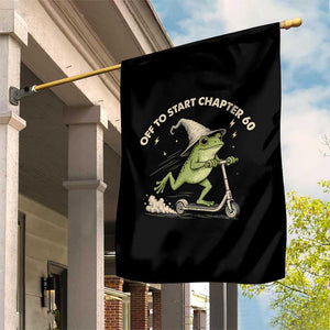 60th Birthday Frog Garden Flag Funny 60 Year Old Gift