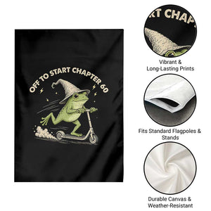 60th Birthday Frog Garden Flag Funny 60 Year Old Gift