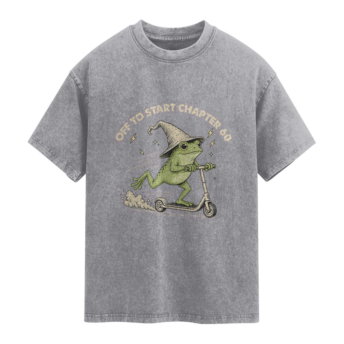 60th Birthday Frog Washed Cotton T-Shirt Funny 60 Year Old Gift